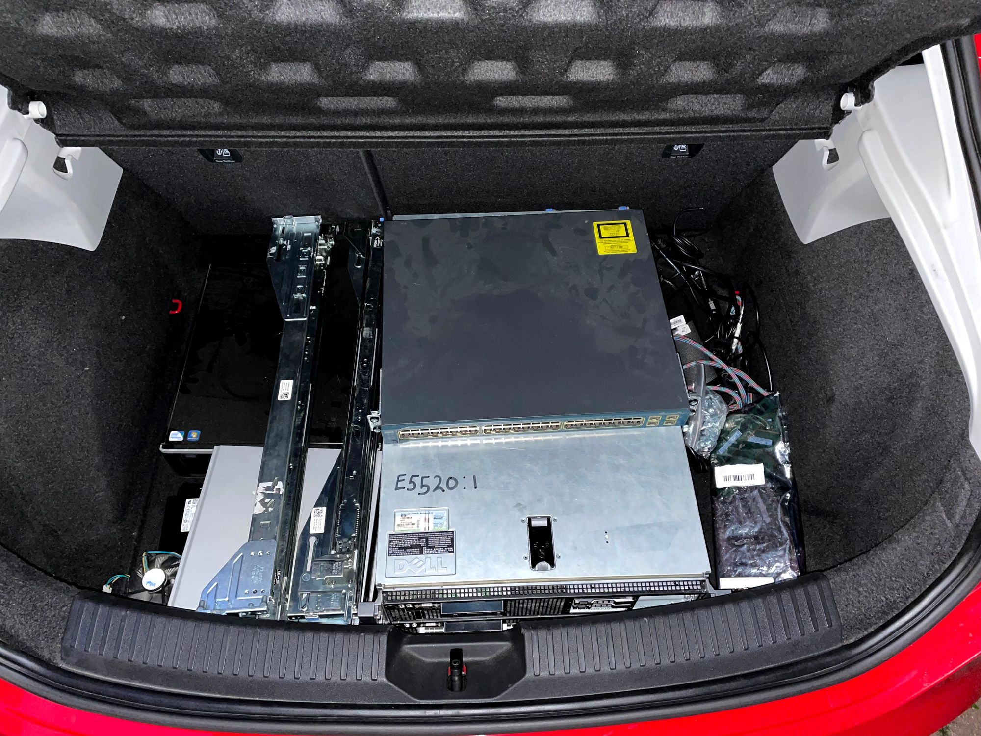 &ldquo;All my servers, switches and routers in the back of my old car on their way to Jack&rdquo;